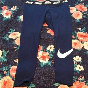 Nike-Navy Blue Cotton lounge leggings